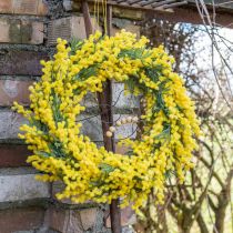 Kunstig plante, sølv akacie, deco mimosa gul, 39cm 3 stk