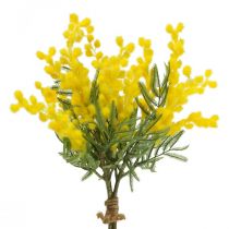Kunstig plante, sølv akacie, deco mimosa gul, 39cm 3 stk