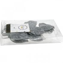 Artikel Kunstige planter, grendekoration, dekorativ bladsølvglimmer L36cm 10 stk