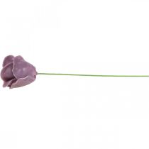 Artikel Kunstige roser lilla voksroser dekorative roser voks Ø6cm 18 stk