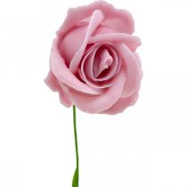 Kunstige roser lyserøde voksroser deco roser voks Ø6cm 18p