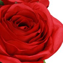 Artikel Kunstige Roser Røde Roser Dekoration Blomst Ø6cm H6cm L50cm 4 stk