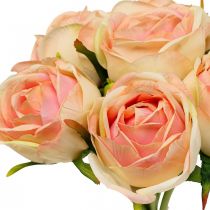 Kunstige roser lyserøde kunstige roser 28cm bundt 7 stk