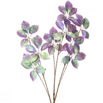 Artikel Kunstige grenblade dekoration lilla metallic L103cm 2stk