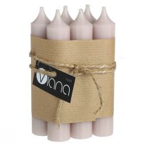 Artikel Korte pindelys farve lys pink 21×110mm 6 stk