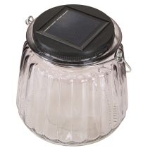Artikel LED Havelys Glas Solar til Ophæng Lilla Ø10,5cm 2stk