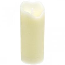 LED ægte vokslys med timer Creme Til batteri H17cm