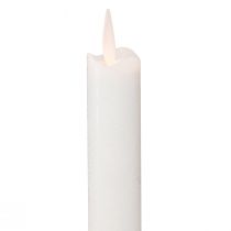 Artikel LED stearinlys voksstav stearinlys hvid til batteri 24cm 2 stk