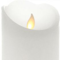 LED stearinlys voks søjle lys varm hvid Ø7,5cm H12,5cm