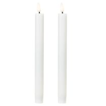 Artikel LED-lys hvide koniske lys voks varm hvid 24,5 cm 2 stk.