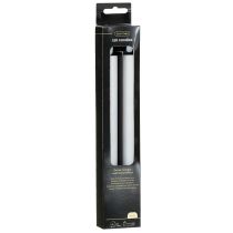 Artikel LED-lys Hvide koniske lys Voks Varm Hvid 24,5 cm 2 stk.