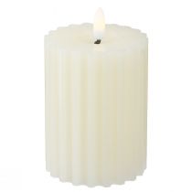 Artikel LED stearinlys med timer voksrille stearinlys 7,5/10 cm creme 2 stk.