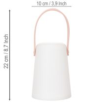 Artikel Lampe med håndtag, bærbar LED-lampe til udendørs og indendørs brug, 22 cm, 3 stk.