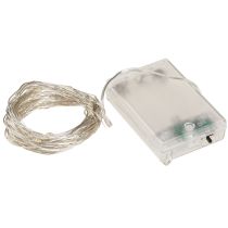 Artikel LED lyskæde 100 Micro LED varm hvid timer 4 stk.