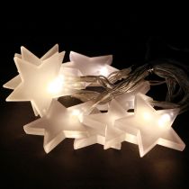 Artikel LED fe lys stjerner med timer 10 LED varm hvid 90cm
