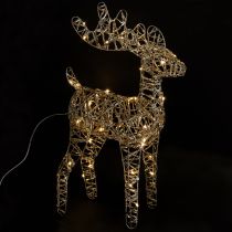 Artikel LED Rensdyr Metal Juledekoration Indendørs Gylden H40cm