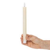 Artikel LED-konisk lys i hvid med varmt hvidt lys, 24 cm, med timer, 2 stk.