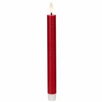 Artikel LED-konisk lys, rødt med varmt hvidt lys, 24 cm, 2 stk.