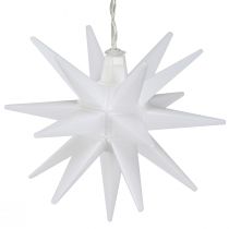 Artikel LED stjerne udvendig hvidt lys stjerne batteri Ø12cm H66cm