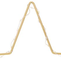 Artikel Stjerne med 50 LED'er, metalborddekoration, batteridrevet, til indendørs brug, 33 cm