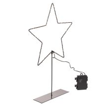 Artikel LED-stjerne med batterirum på stativ til vindueskarm og bord 46 cm