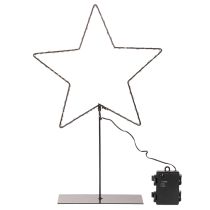 Artikel LED-stjerne med batterirum på stativ til vindueskarm og bord 46 cm