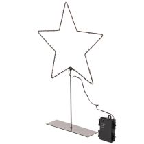 Artikel LED-stjerne med batterirum på stativ til vindueskarm og bord 46 cm