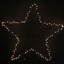Artikel LED-stjerne stående metal 100 Micro LED varm hvid Ø37cm