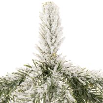 Artikel Kunstig plante med sne, LED juletræ i jutesæk, batteridrevet, til indendørs brug, 50 cm