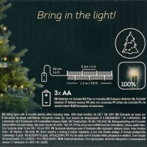 Artikel Julegirlande med glitter og 60 LED'er og timer, udendørs, 3 m