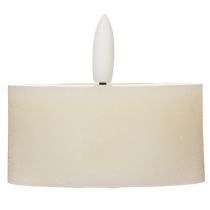 Artikel LED fyrfadslys, varm hvid, flimrende effekt og timer, ægte voks, batteridrevet, 7 cm, 2 stk.