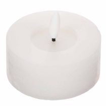Artikel LED XL fyrfadslys hvid ægte voks med timer varm hvid 6 cm 2 stk.