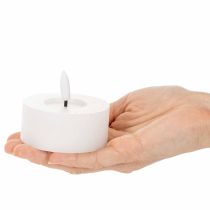 Artikel LED XL fyrfadslys hvid ægte voks med timer varm hvid 6 cm 2 stk.