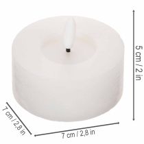Artikel LED XL fyrfadslys hvid ægte voks med timer varm hvid 6 cm 2 stk.