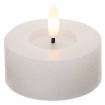 Artikel LED XL fyrfadslys hvid ægte voks med timer varm hvid 6 cm 2 stk.
