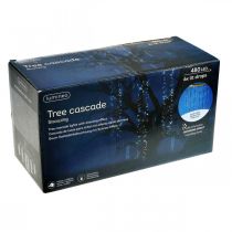 Artikel Lyskaskade med sneeffekt, vinterdekoration advent, LED lys 6 tråde kold hvid 480 L60/80/100cm