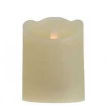 LED stearinlys voks søjle lys varm hvid Ø7,5cm H10cm