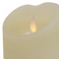 LED stearinlys voks søjle lys varm hvid Ø7,5cm H10cm