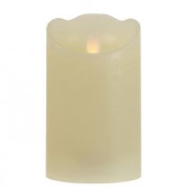 LED stearinlys voks søjle lys varm hvid Ø7,5cm H12,5cm