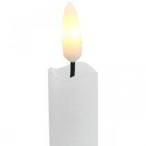 LED stearinlys bordlys varm hvid til batteri Ø2cm 24cm 2stk