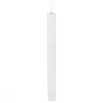 Artikel LED lys med timer stick lys ægte voks hvid 25cm 2 stk