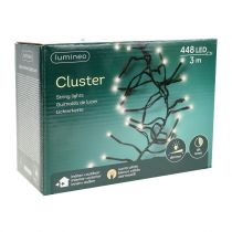 Artikel LED lyskæde sort, varm hvid 448 til udvendig 3m