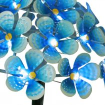 LED-krysantemum, lysende dekoration til haven, metaldekoration blå L55cm Ø15cm