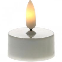 Varme hvide LED fyrfadslys Flammeeffekt LED-lys Kunstige stearinlys Ø3,6 cm Sæt med 6 stk.