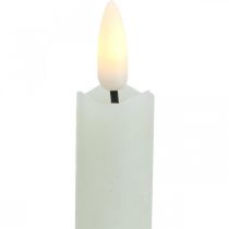 LED stearinlys creme til batteri Ø2cm 24cm 2stk