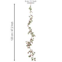Artikel Kunstig lærketræsgirlande med kogler og nålegrene, 120 cm