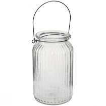 Artikel Lanterne glaslanterne til ophængning af håndtag H18cm 2stk