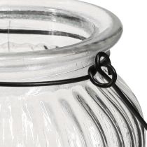 Artikel Lanterne glaslanterne til ophængning af håndtag H18cm 2stk