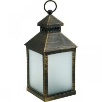 LED Lanterne med Timer Deco Lanterne Vintage Guld H23cm