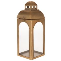 Artikel Lanterne metal glas metal messing look H50cm sæt med 2